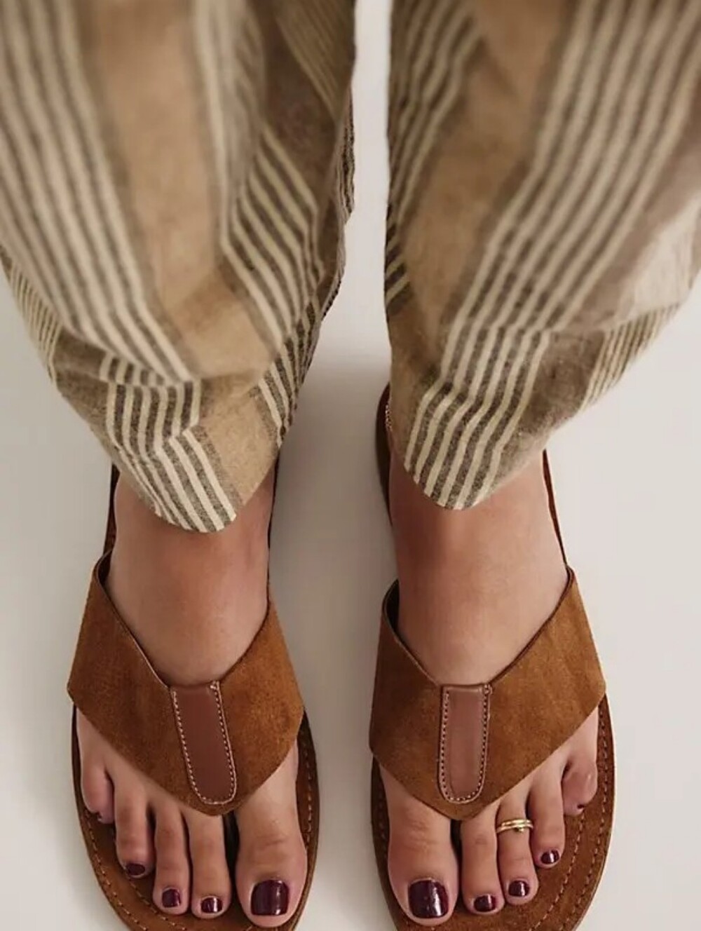 Free People Niko Thong Sandal in Brown • New • Size 8 - Picture 13 of 15